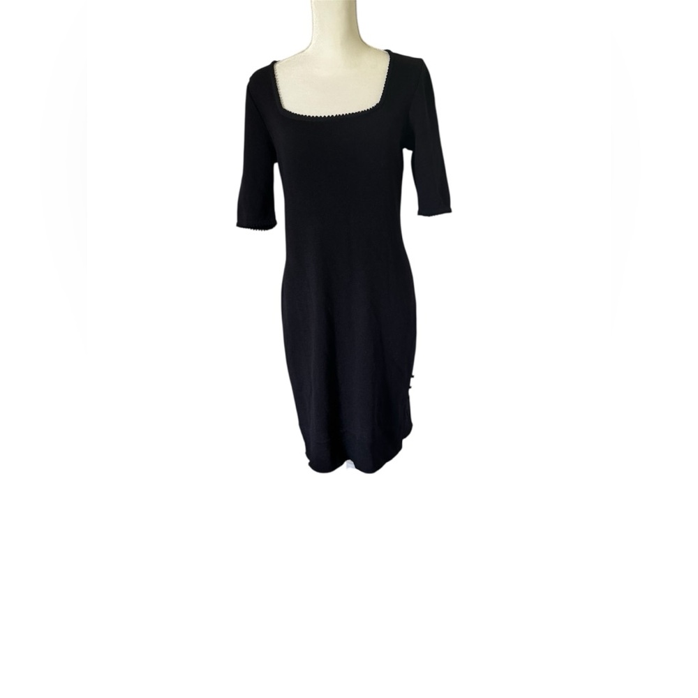 St. John Classic Black Mini Dress